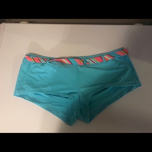 Femaleblue boy shorts swim bottom &blue bikini top - Picture 2 of 2